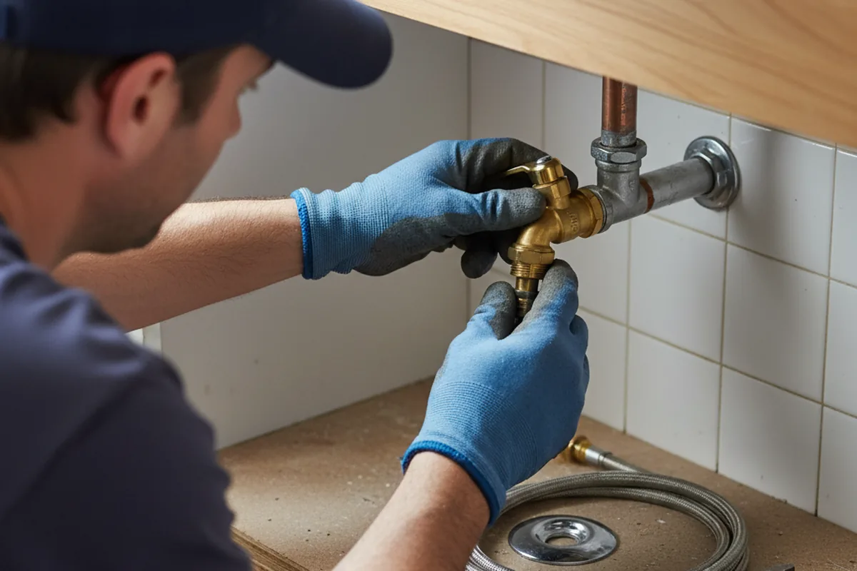 Shutoff valve and fitting work during Emergency Plumbing in Glen Saint Mary